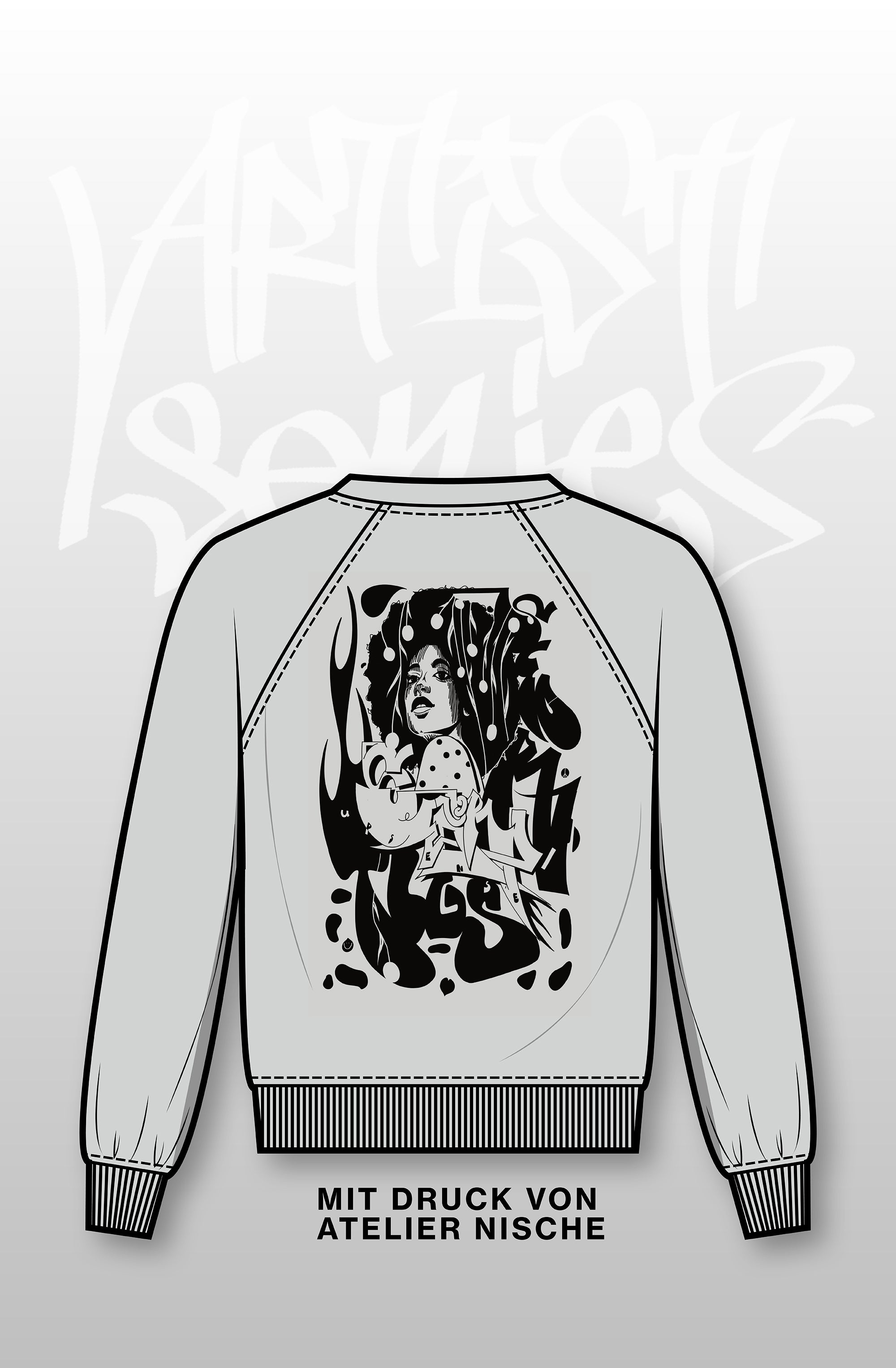 ARTIST SERIES – Upsweater grau meliert