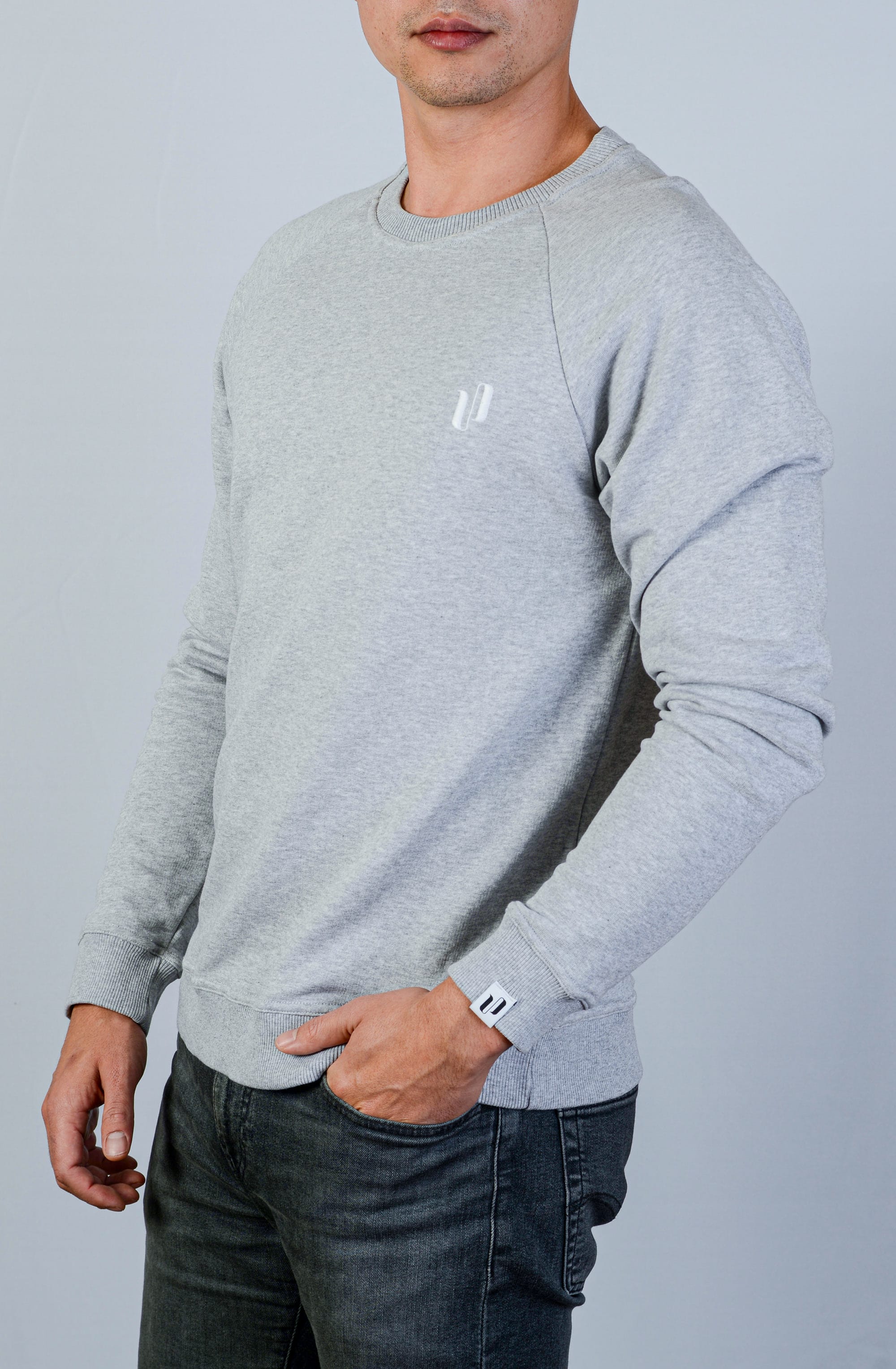 Upsweater grau meliert